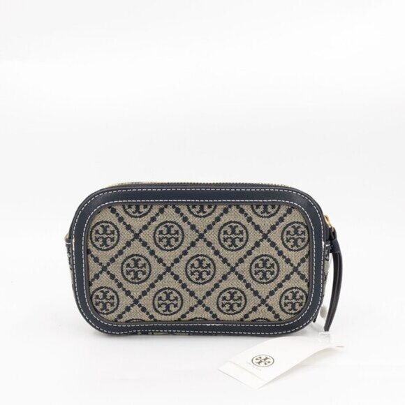 Tory Burch Mini T Monogram Crossbody Bag Navy Blue OS - Picture 13 of 14